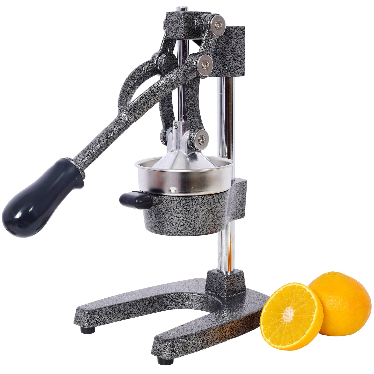 Experience Freshness with Our Heavy-Duty Grey Cast Iron Citrus Juicer - Extra-Large Manual Press for Effortless Juice Extraction